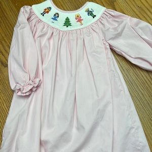 Smockingbird Smocked Christmas Dress Nutcracker